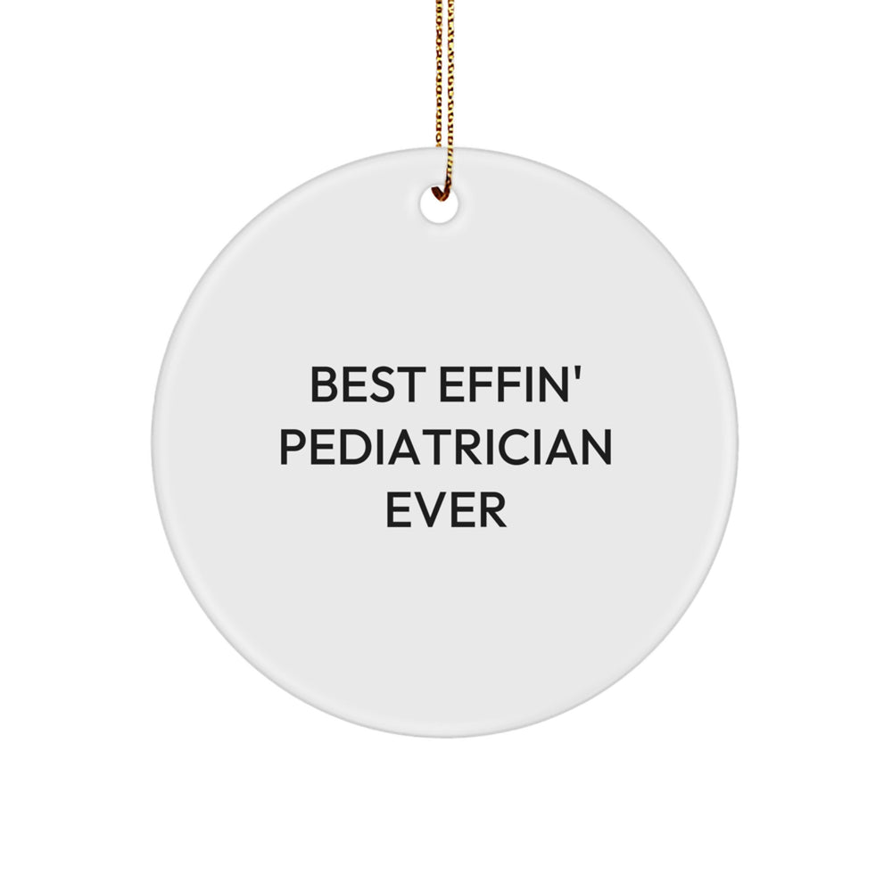 Funny Pediatrician Gifts for Pediatrician from Family, Unique Christmas Unique Gifts for Men, Women, Friends, Coworkers, Circle Ornament - Image 1