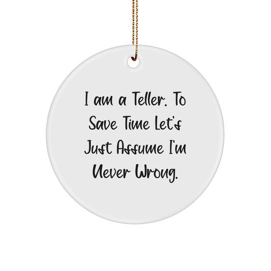 Funny Teller Circle Ornaments Gifts from Family for Teller Men Women Friends Coworkers - Image 1
