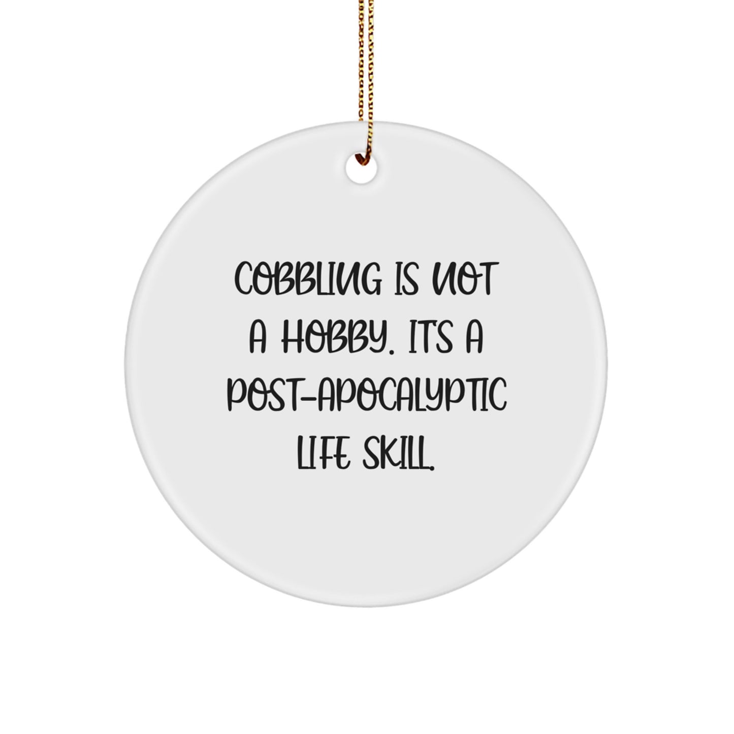 Cobbling Gifts for Friends from Men, Funny Circle Ornaments for Christmas, Circle Ornament from Cobbling Enthusiasts - Image 1