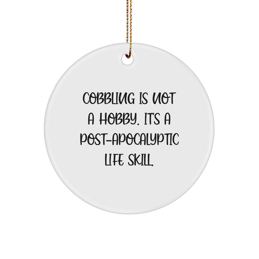Cobbling Gifts for Friends from Men, Funny Circle Ornaments for Christmas, Circle Ornament from Cobbling Enthusiasts - Image 1