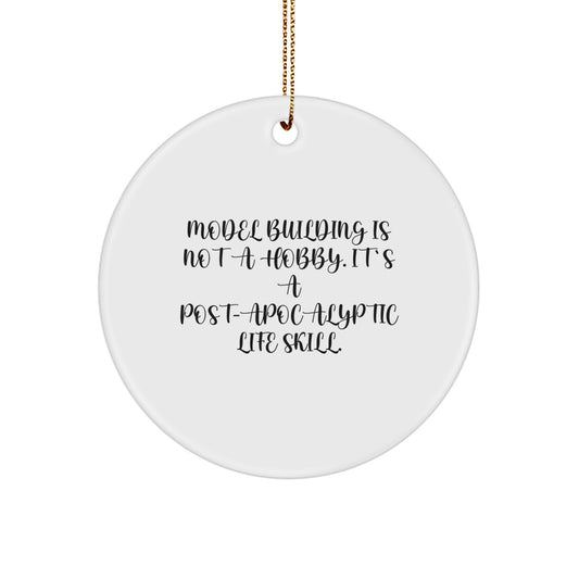 Funny Model Building Circle Ornaments, Gifts from Men to Friends for Christmas Unique Decorations - Image 1