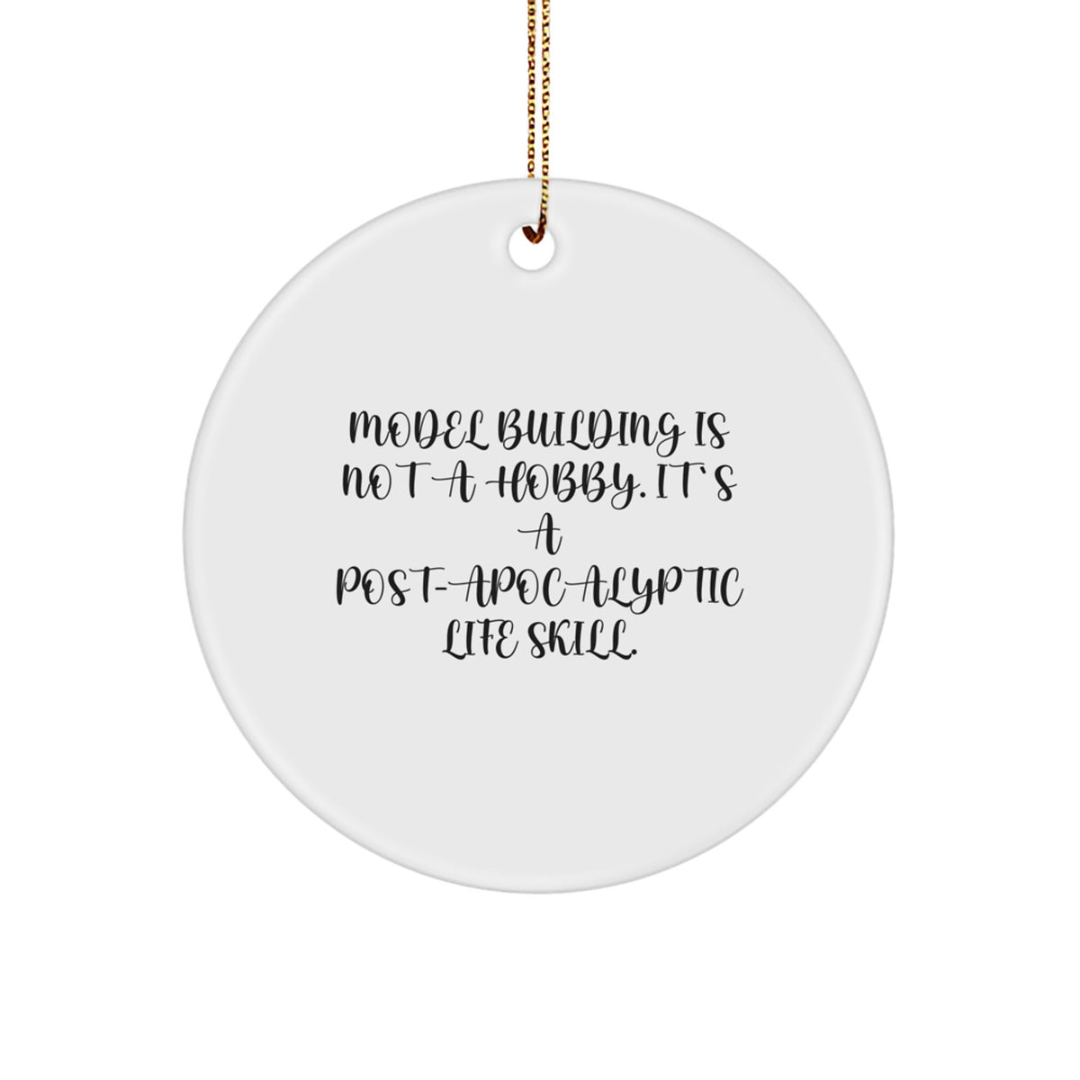 Funny Model Building Circle Ornaments, Gifts from Men to Friends for Christmas Unique Decorations - Image 1