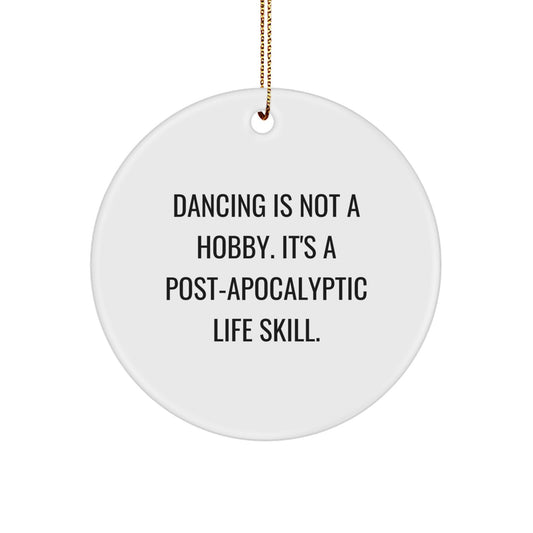 Funny Dancing Gifts from Men to Women Dancing Lovers - Unique Circle Ornament for Christmas - Image 1