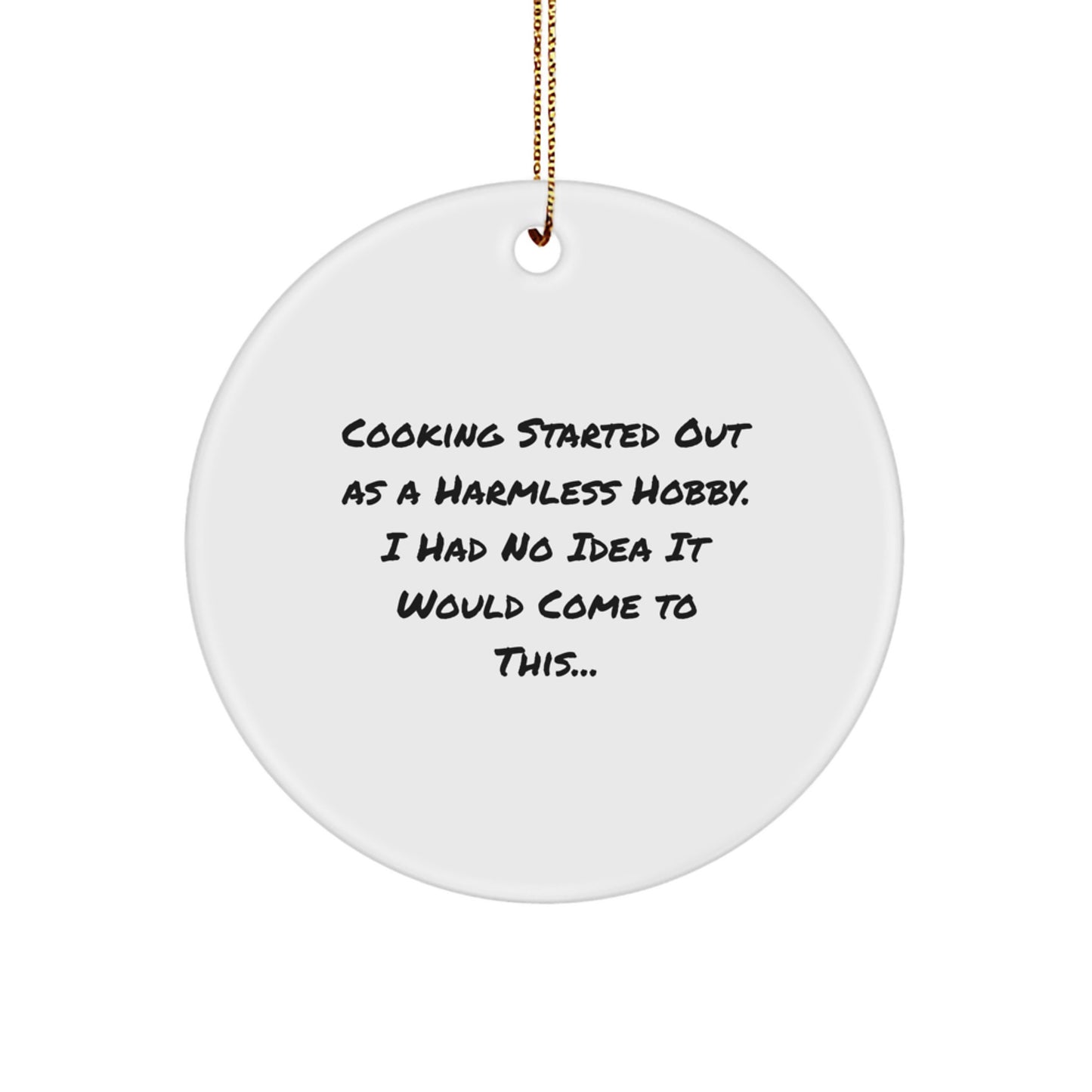 Funny Cooking Circle Ornament Gifts for Friends from Men - Unique Christmas Unique Gifts Ideas for Cooking Lovers - Image 1