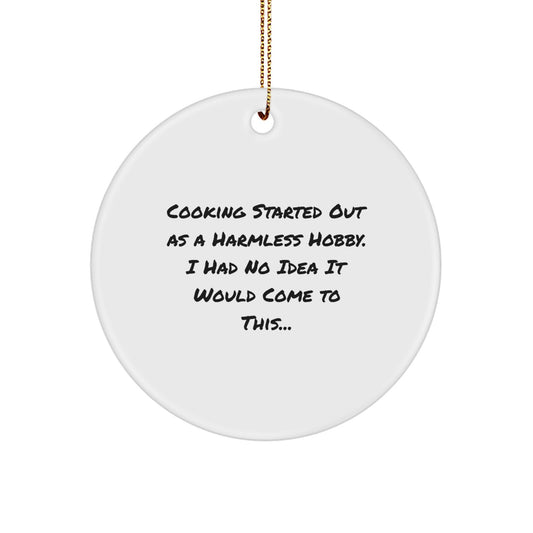 Funny Cooking Circle Ornament Gifts for Friends from Men - Unique Christmas Unique Gifts Ideas for Cooking Lovers - Image 1