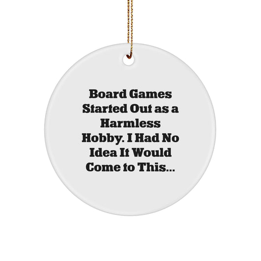Funny Board Games Circle Ornament Gifts from Friends, Perfect for Board Games Enthusiasts, Unique Christmas Unique Gifts for Men or Women - Image 1