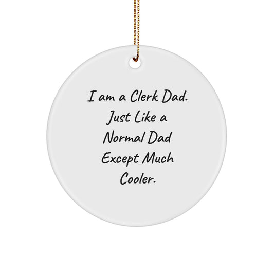 Funny Clerk Dad Gifts from Men to Husband for Clerk Christmas Unique Ornaments - Image 1