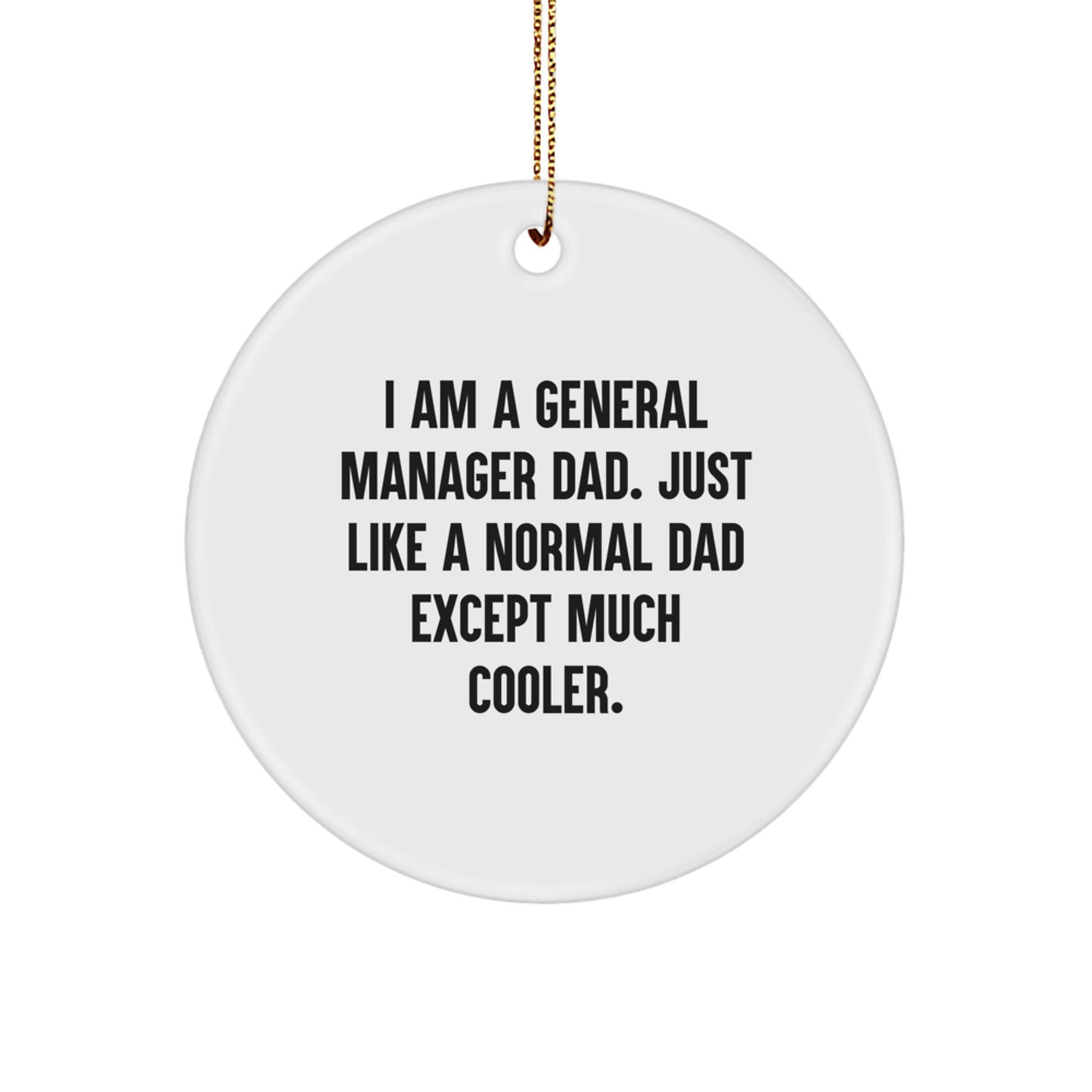 General Manager Gifts, Fun Circle Ornament for Dad, I'm a Dad Like a Normal Dad Except Much Cooler, Christmas Unique Gifts from Men to General Manager - Image 1