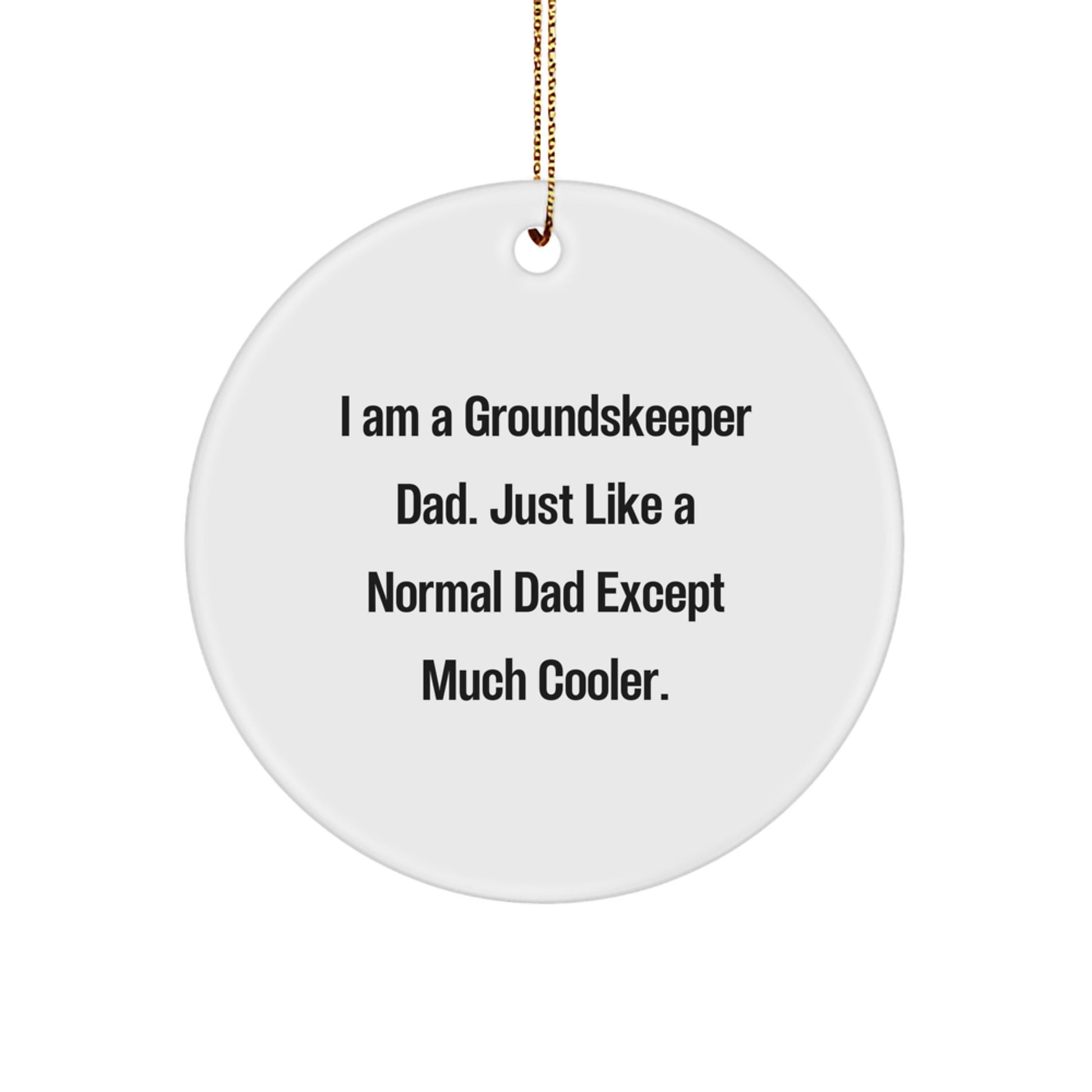 Funny groundskeeper Gifts for groundskeeper, Circle Ornament from Dad, Christmas Unique Gifts for groundskeeper Men - Image 1