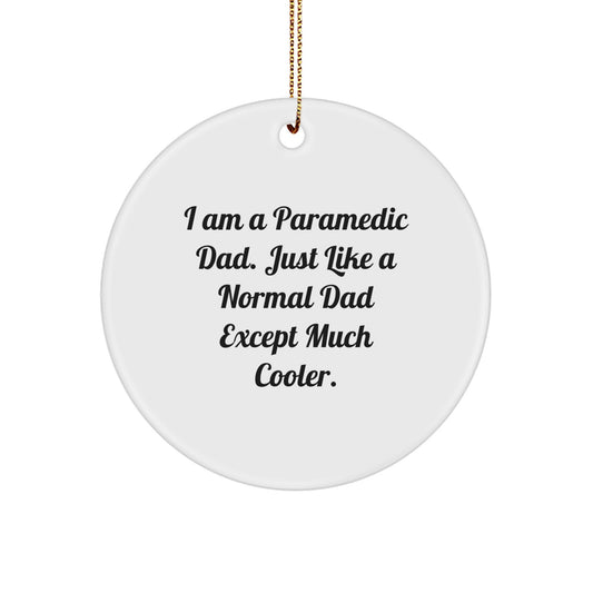 Rescue Worker Gifts from Men, Funny Circle Ornament for Rescue Worker Dad, Christmas Unique Gifts for Rescue Worker Friends - Image 1