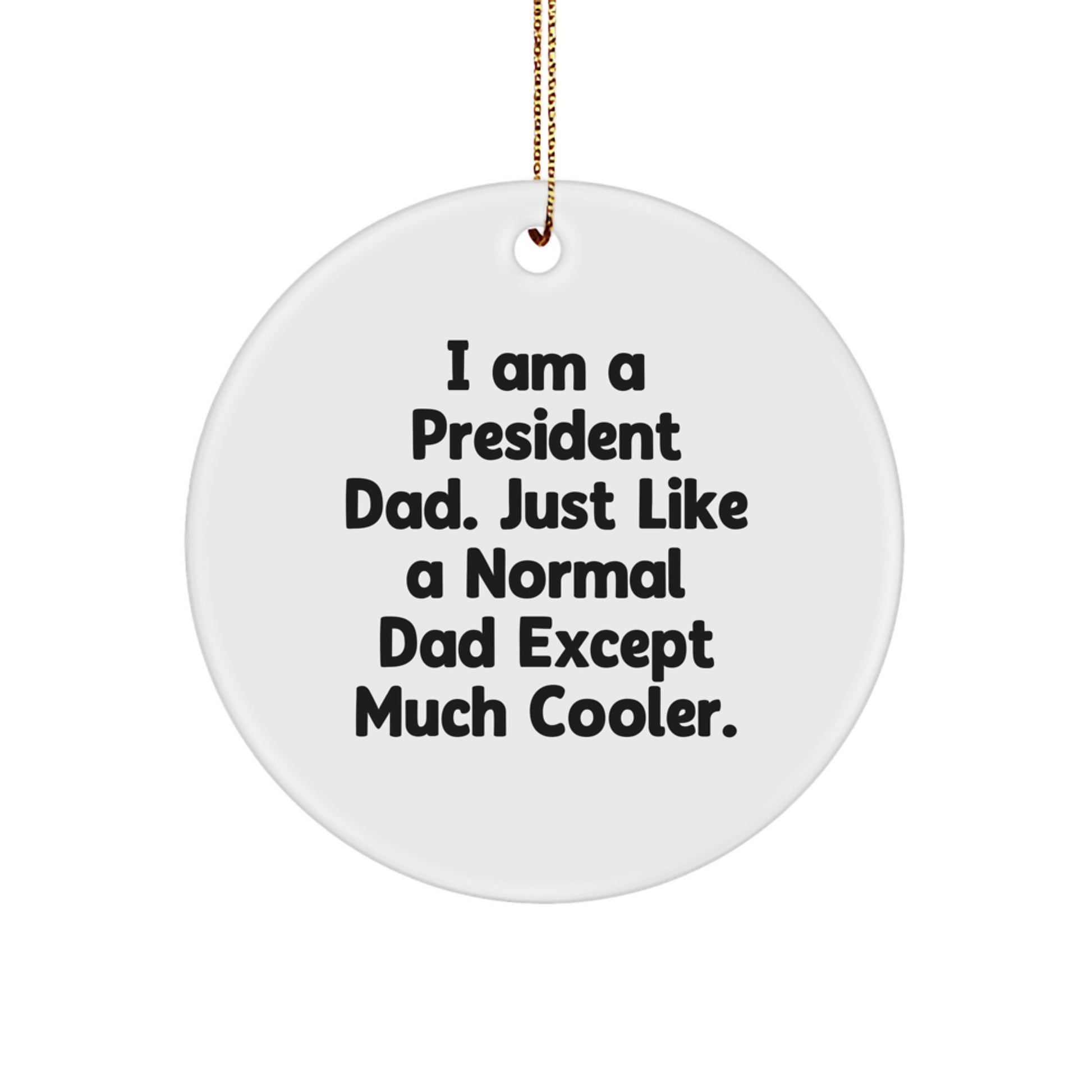 Funny President Dad Circle Ornament Gifts from Men to President for Christmas Unique - Image 1