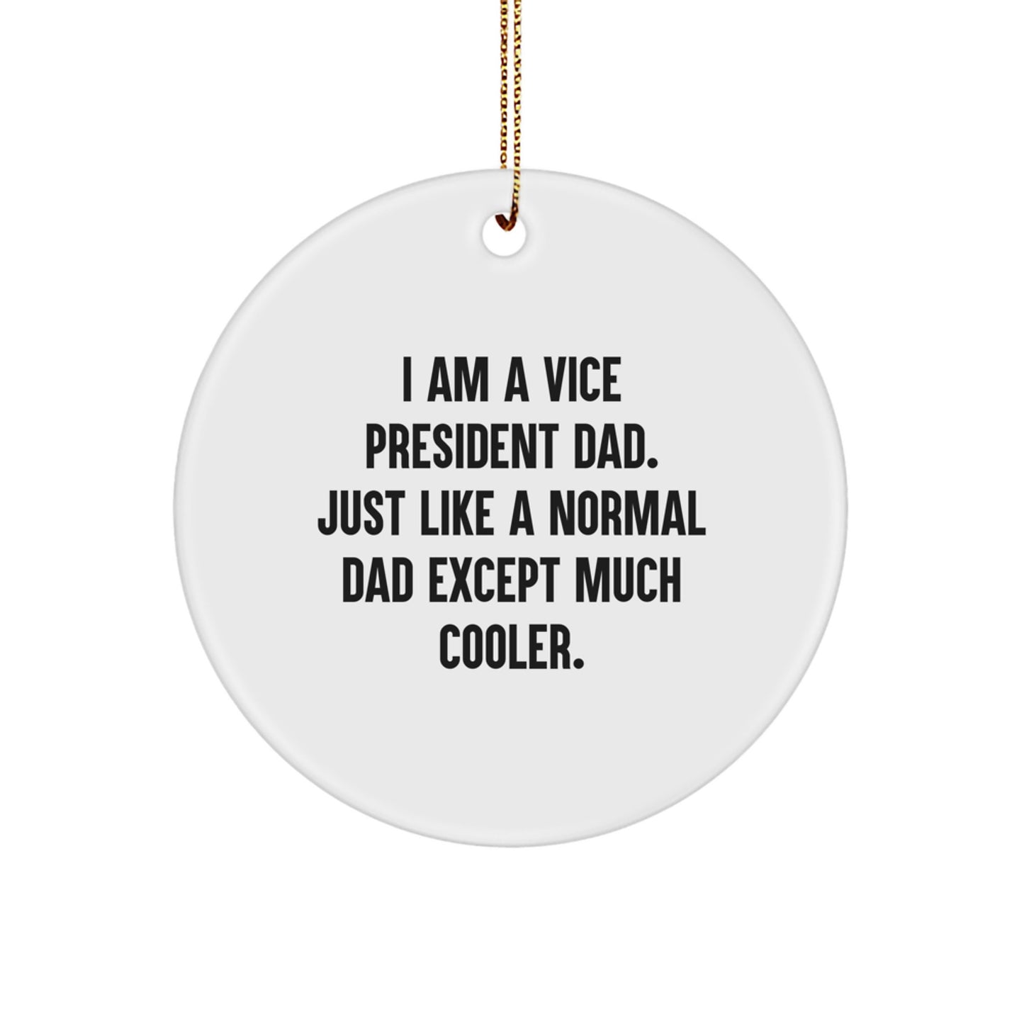 Funny Vice President Gifts for Men, Christmas Unique Gifts from Dad to Vice President, Vice President Circle Ornament - Image 1