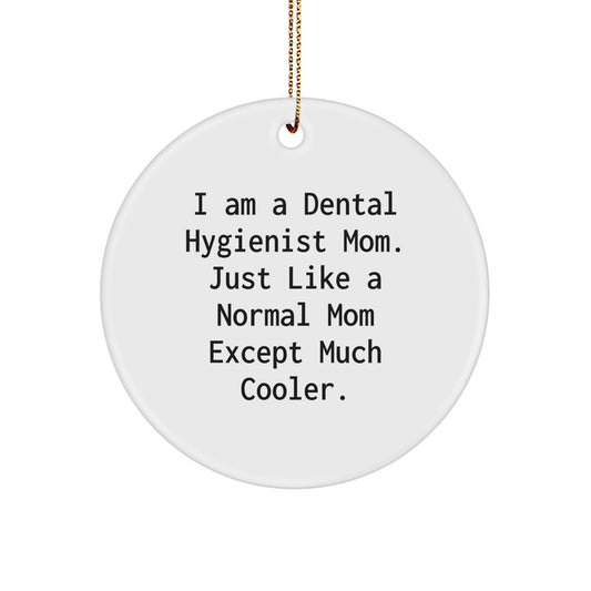 Funny Dental Hygienist Mom Gifts for Coworkers, Unique Christmas Unique Circle Ornaments for Dental Hygienist Women - Image 1