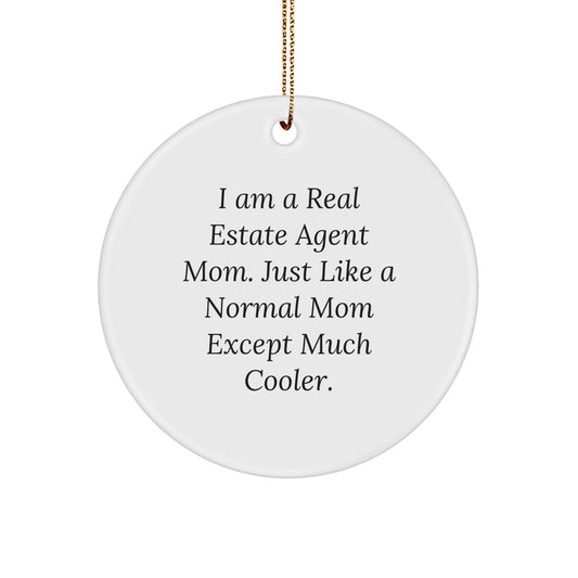 Funny Real Estate Agent Gifts from Mom, Unique Circle Ornament, Christmas Unique Gifts for Daughter, Son, Friends, Coworkers, Family - Image 1