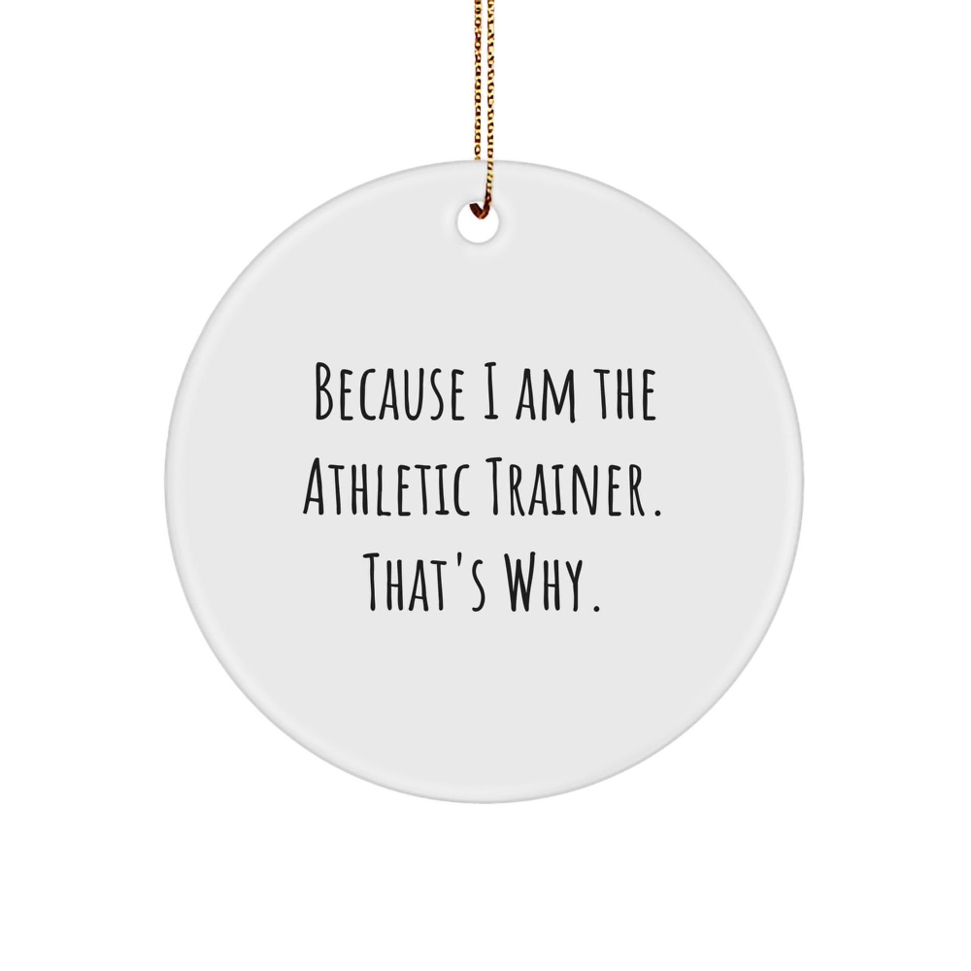 Funny Athletic Trainer Circle Ornament Gifts from Men to Female Athletic Trainers for Christmas Unique Holiday Decorations - Image 1