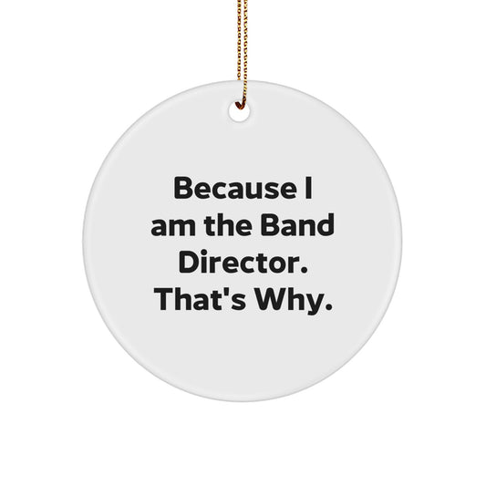 Funny Band Director Circle Ornament Gifts for Christmas Unique Presents from Family Friends - Image 1