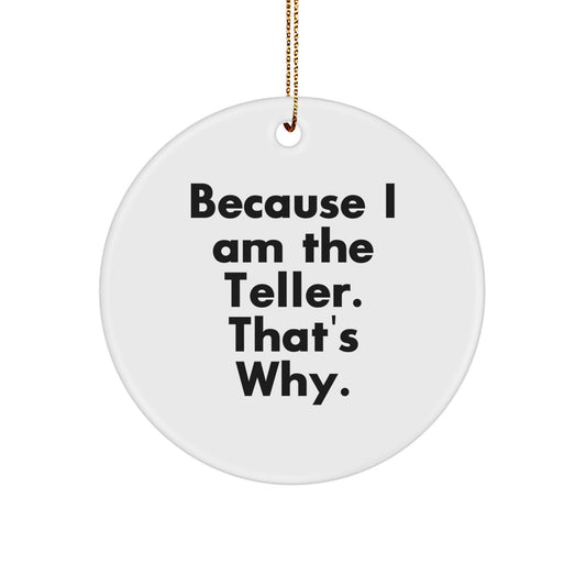 Funny Teller Circle Ornament Gifts from Friends and Family for Teller Enthusiasts at Christmas - Image 1