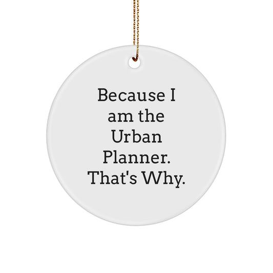 Urban Planner Christmas Circle Ornaments for Friends Gifts from Men, because I Am The Urban Planner. That's Why!, Unique Christmas Unique Gifts for Women - Image 1
