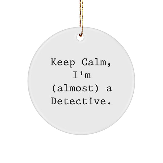 Funny Detective Circle Ornament Gifts from Family for Christmas Unique Gifts - Image 1