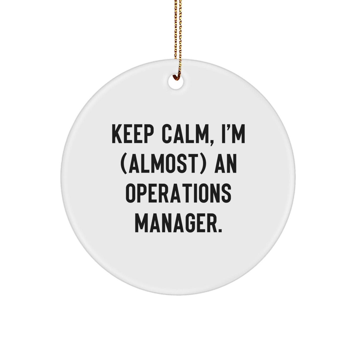Funny Operations Manager Christmas Circle Ornament Gifts from Men to Operations Manager Friends - Image 1