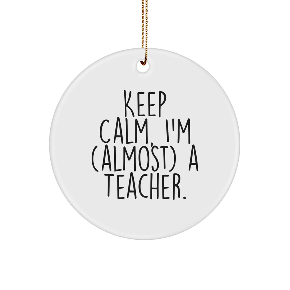 Funny Keepsake Circle Ornament for Teachers - Gifts from Friends for Christmas - Image 1
