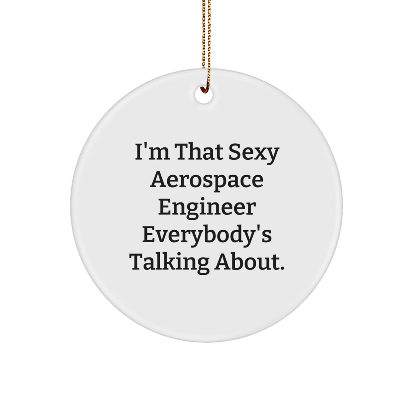 Funny Aerospace Engineer Gifts from Friends, Sexy Aerospace Engineer Circle Ornament, Christmas Unique Gifts for Men - Image 1