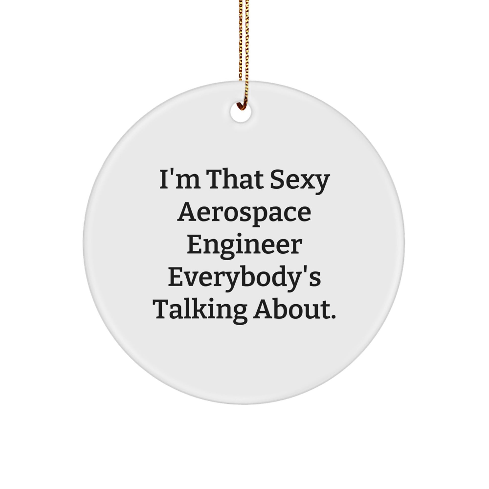 Funny Aerospace Engineer Gifts from Friends, Sexy Aerospace Engineer Circle Ornament, Christmas Unique Gifts for Men - Image 1