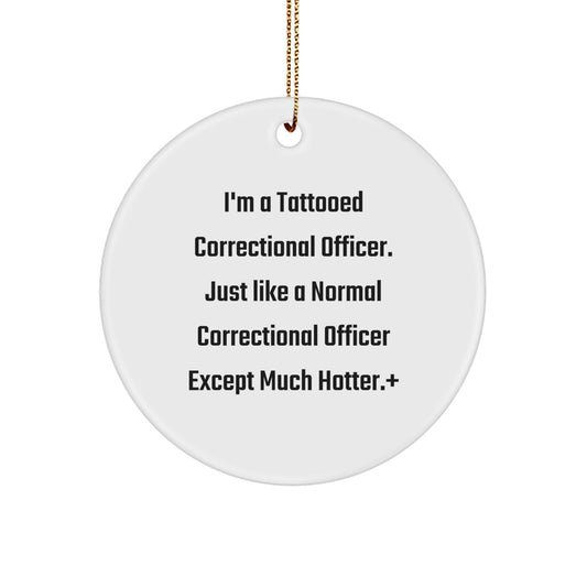 Funny Correctional Officer Gift Ideas, Circle Ornament for Correctional Officer, Unique Christmas Unique Gifts from Friends to Correctional Officer - Image 1