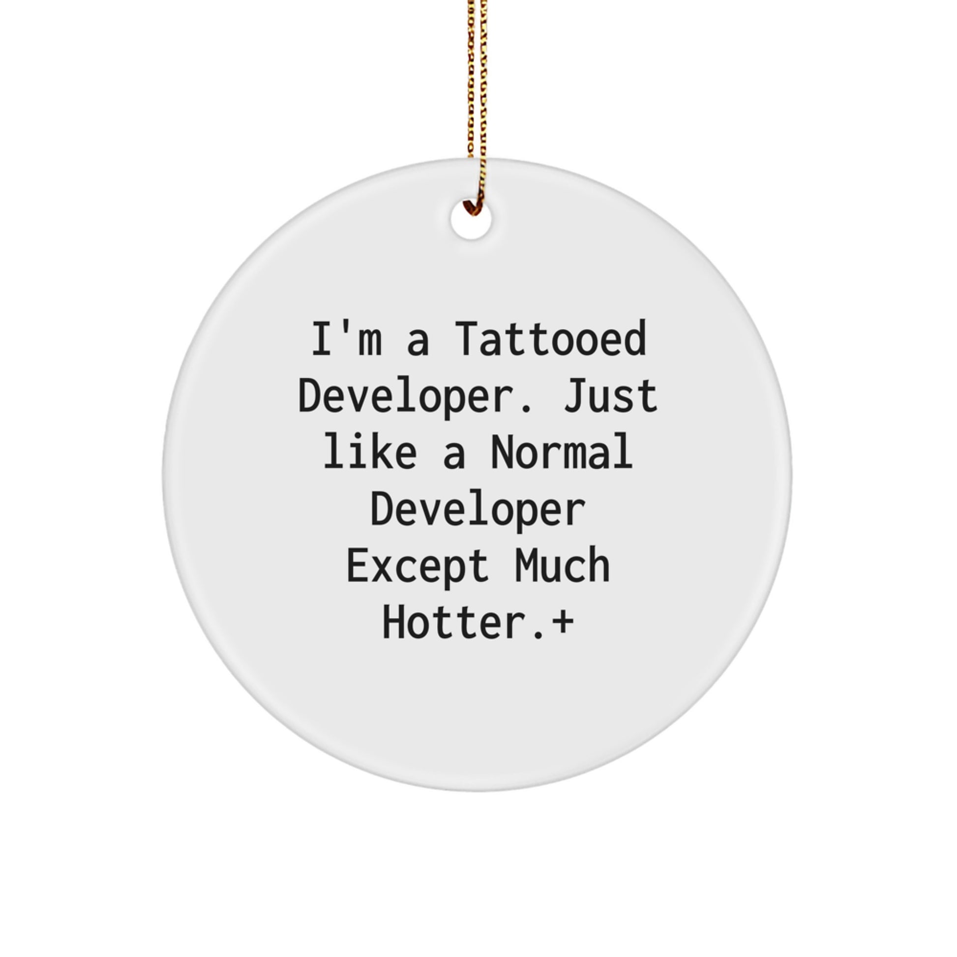 Funny Developer Christmas Circle Ornament Gifts from Friends for Developer Men - Image 1