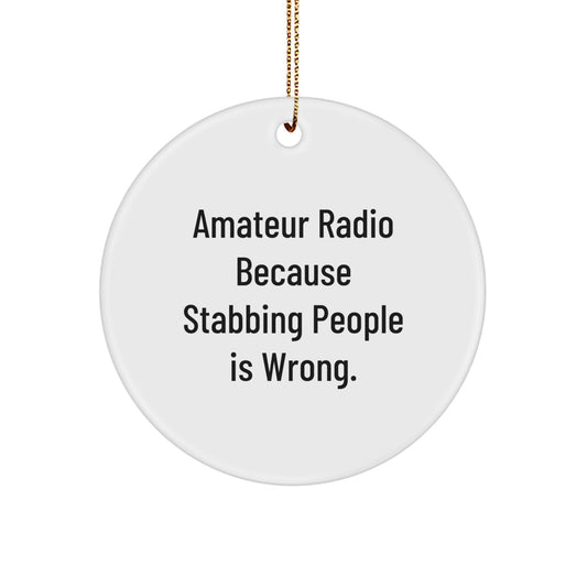 Funny Amateur Radio Circle Ornaments Gifts from Family for Christmas Unique Ornaments - Image 1