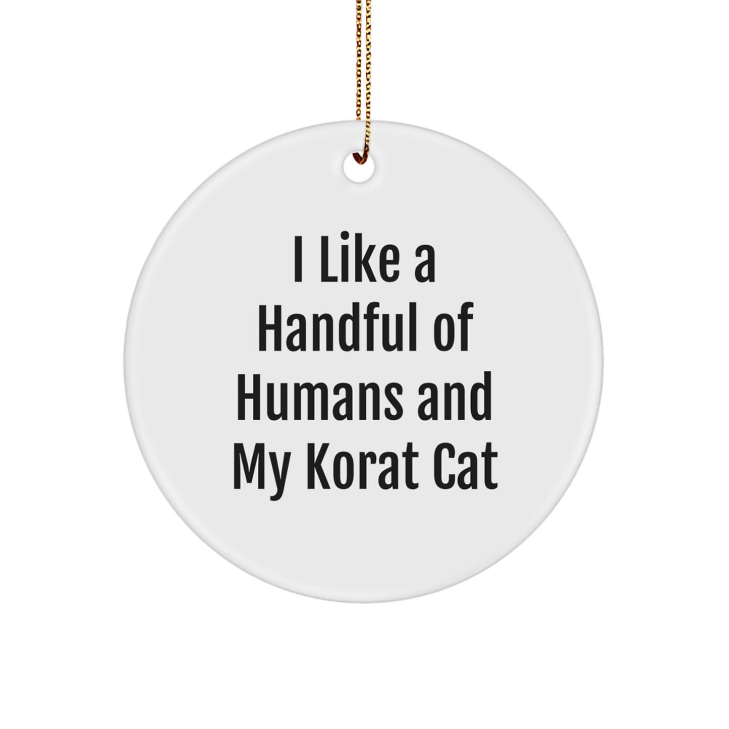 A Funny Korat Cat Lover's Heartwarming Christmas Unique Gift for Friends, Family, and Korat Cat Enthusiasts - Korat Cat Circle Ornament - Image 1