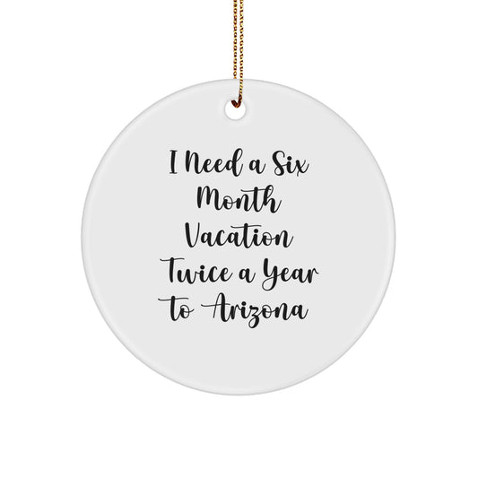 Arizona Circle Ornament Gifts for Friends from Men, Women, Family, or Coworkers - Funny Gift for Arizona Lovers - Unique Christmas Unique Gift Ideas - Image 1