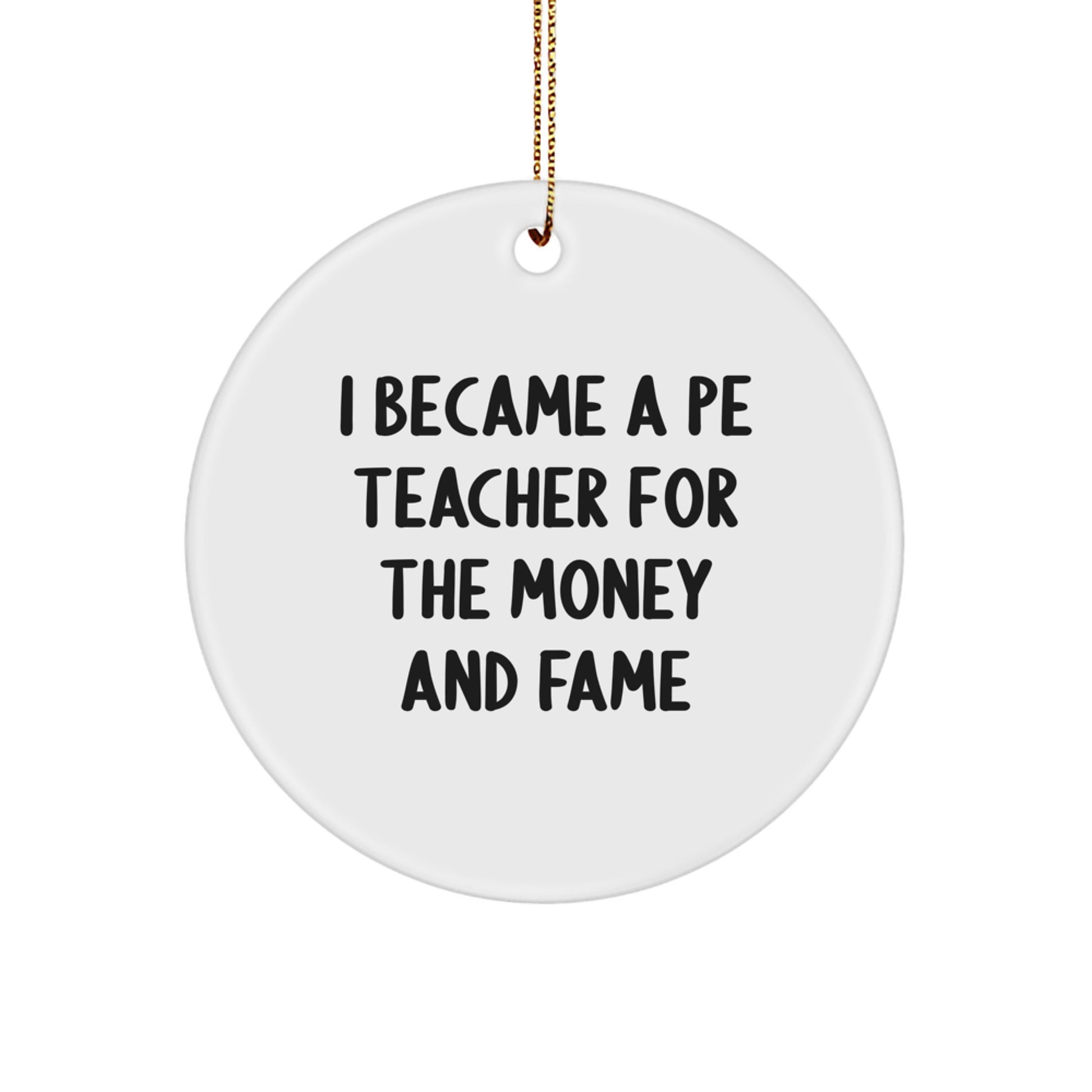 Funny PE Teacher Gifts from Friends for Men Women Family Christmas Unique Ornaments - Image 1