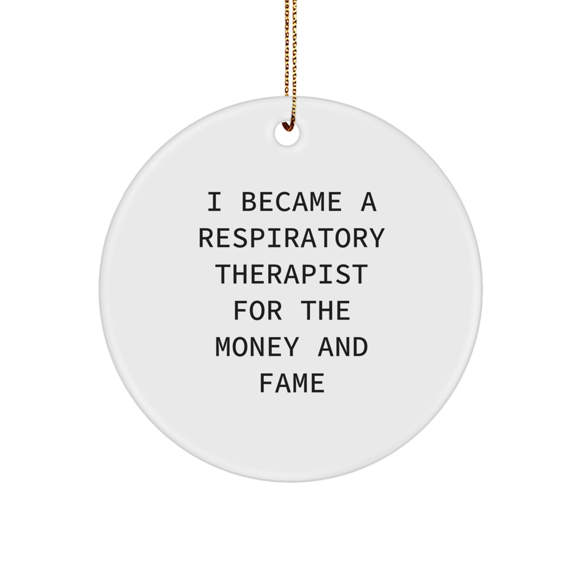 Funny Respiratory Therapist Circle Ornament Gifts from Friends for Christmas Unique - Image 1