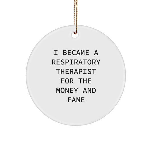 Funny Respiratory Therapist Circle Ornament Gifts from Friends for Christmas Unique - Image 1