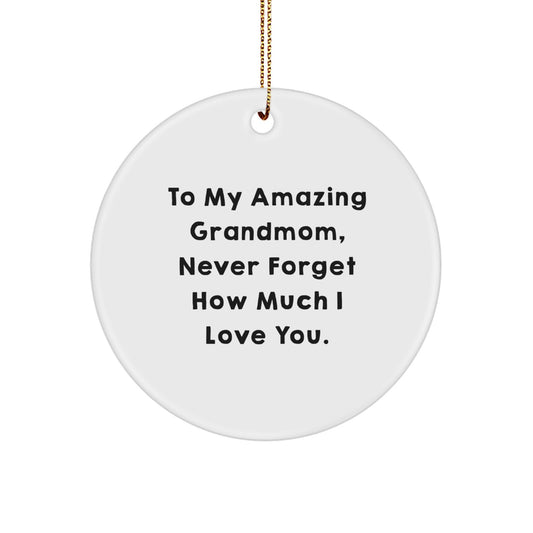 Funny Circle Ornament Gifts for Grandmom - To My Amazing Grandmom, Never Forget How Much I Love You. - Gifts from Family for Grandmom - Image 1