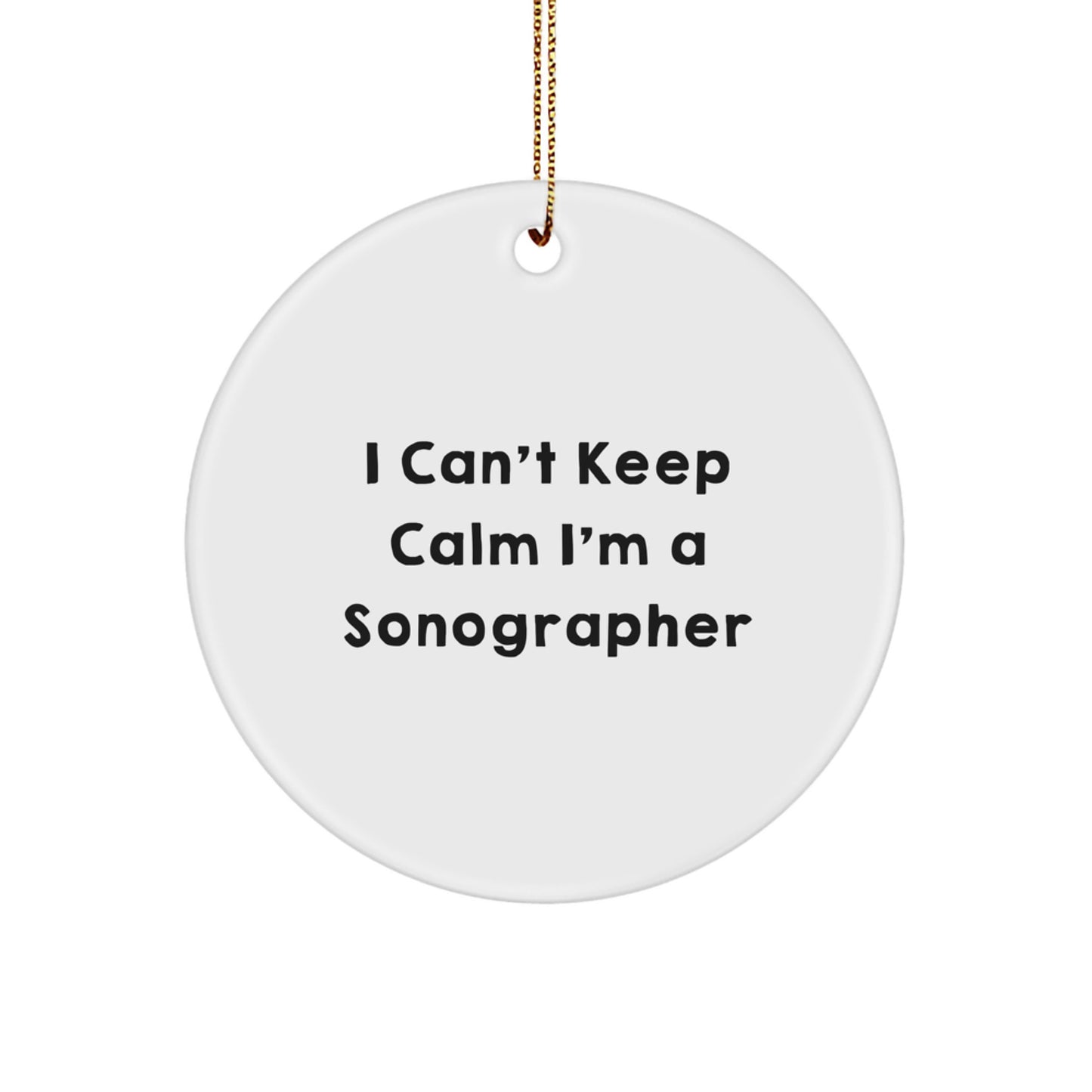Funny Sonographer Gifts for Men, Sonographer Circle Ornament for Christmas Unique Gifts, Gifts from Family to Sonographer - Image 1