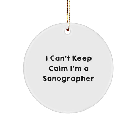 Funny Sonographer Gifts for Men, Sonographer Circle Ornament for Christmas Unique Gifts, Gifts from Family to Sonographer - Image 1