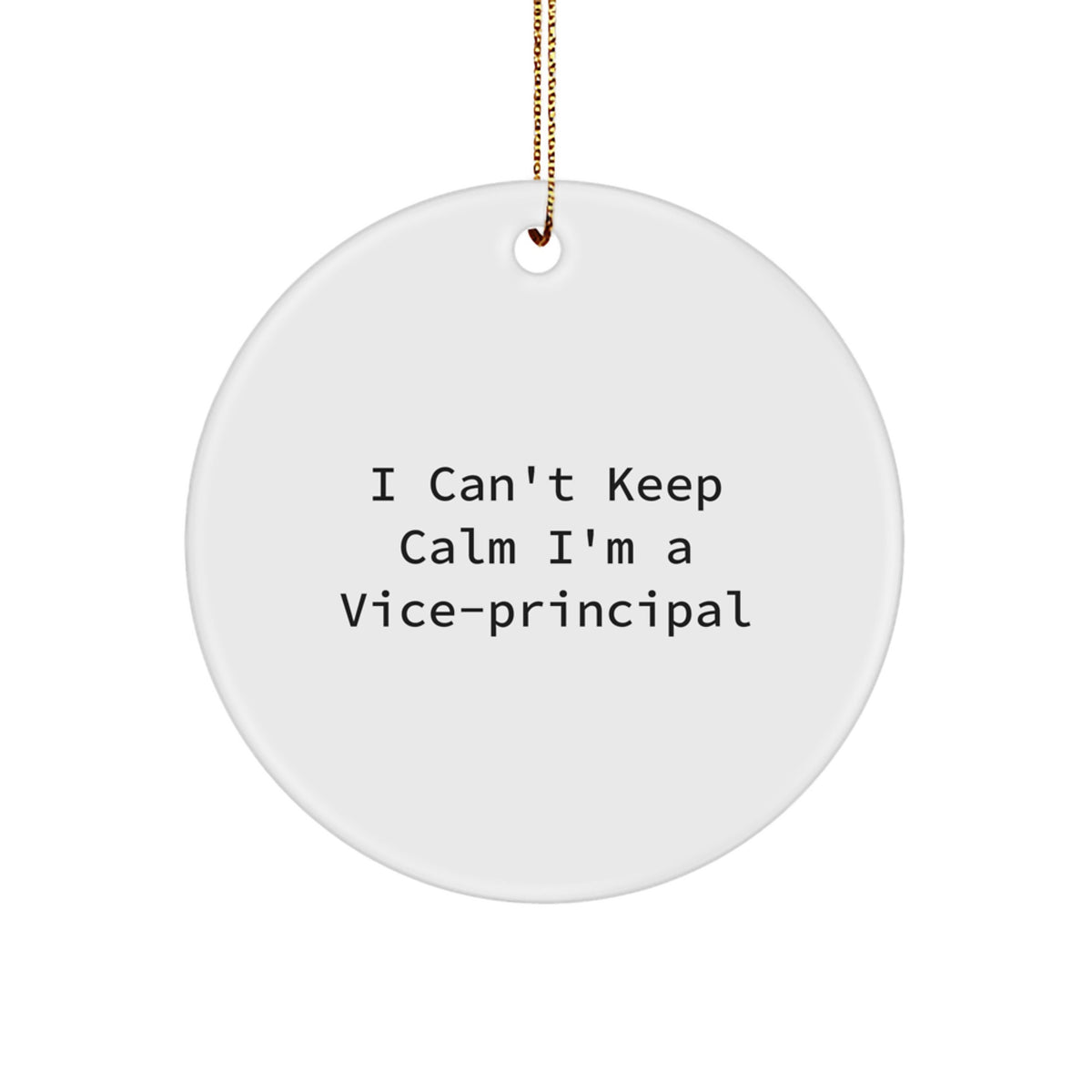 Funny Vice-principal Gifts from Friends for Vice-principal - I'm A Vice-principal Circle Ornament, Vice-principal Christmas Unique Gifts - Image 1