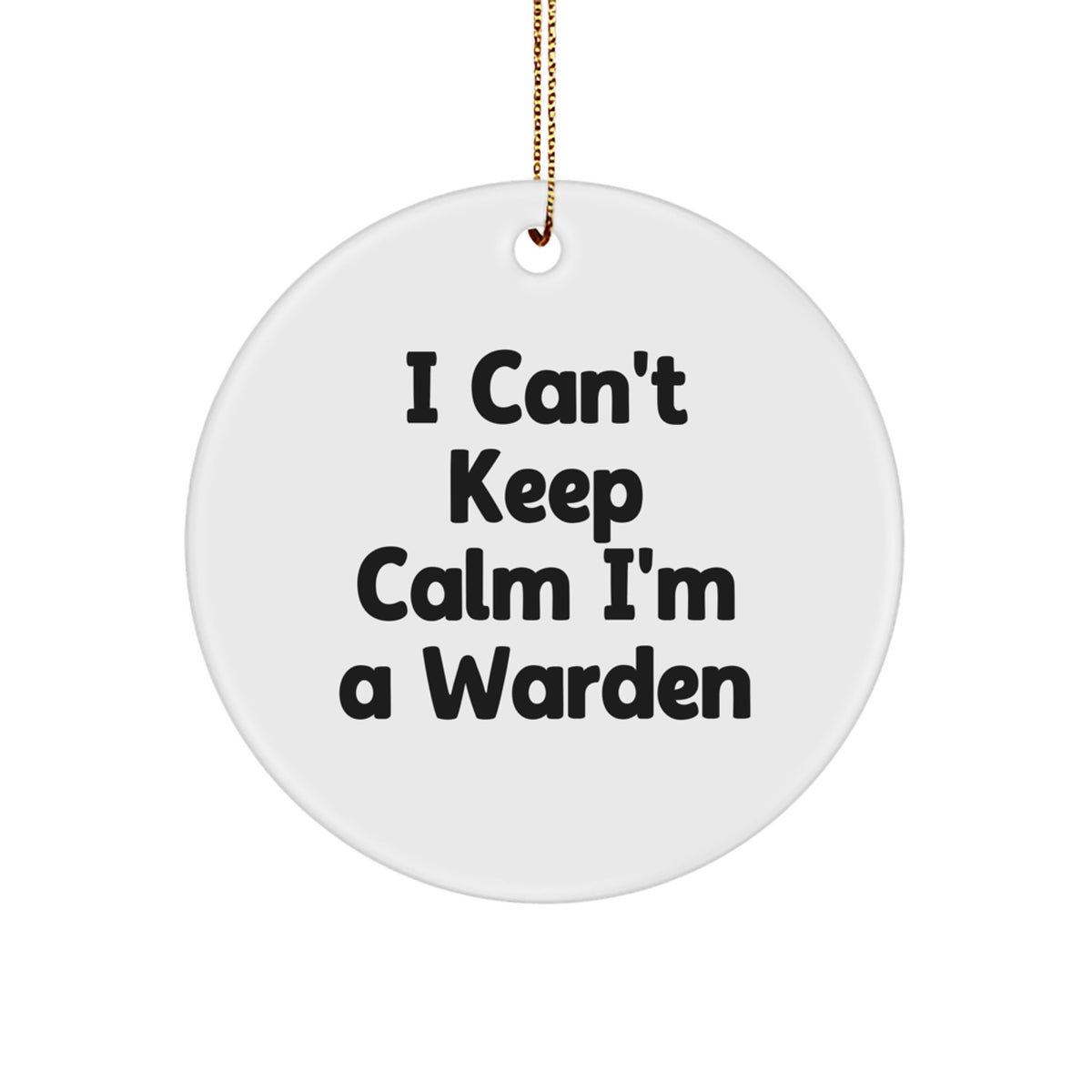 Funny Warden Circle Ornament Gifts from Friends for Christmas - Image 1