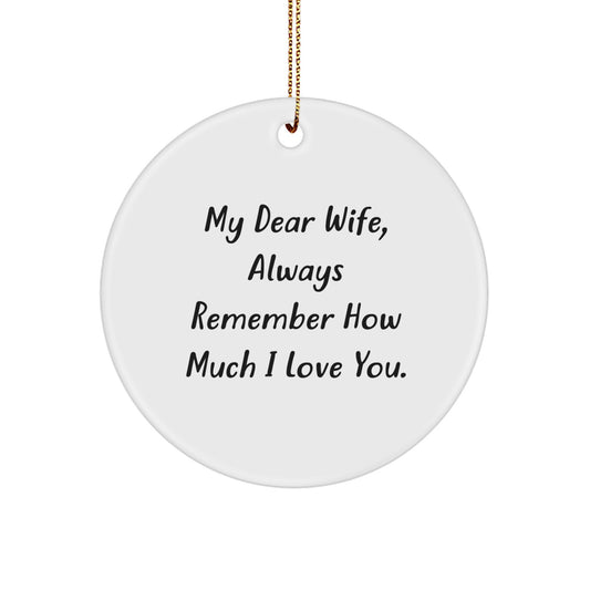 Funny Wife Circle Ornament Gifts from Men on Christmas - Always Remember How Much I Love You - Image 1