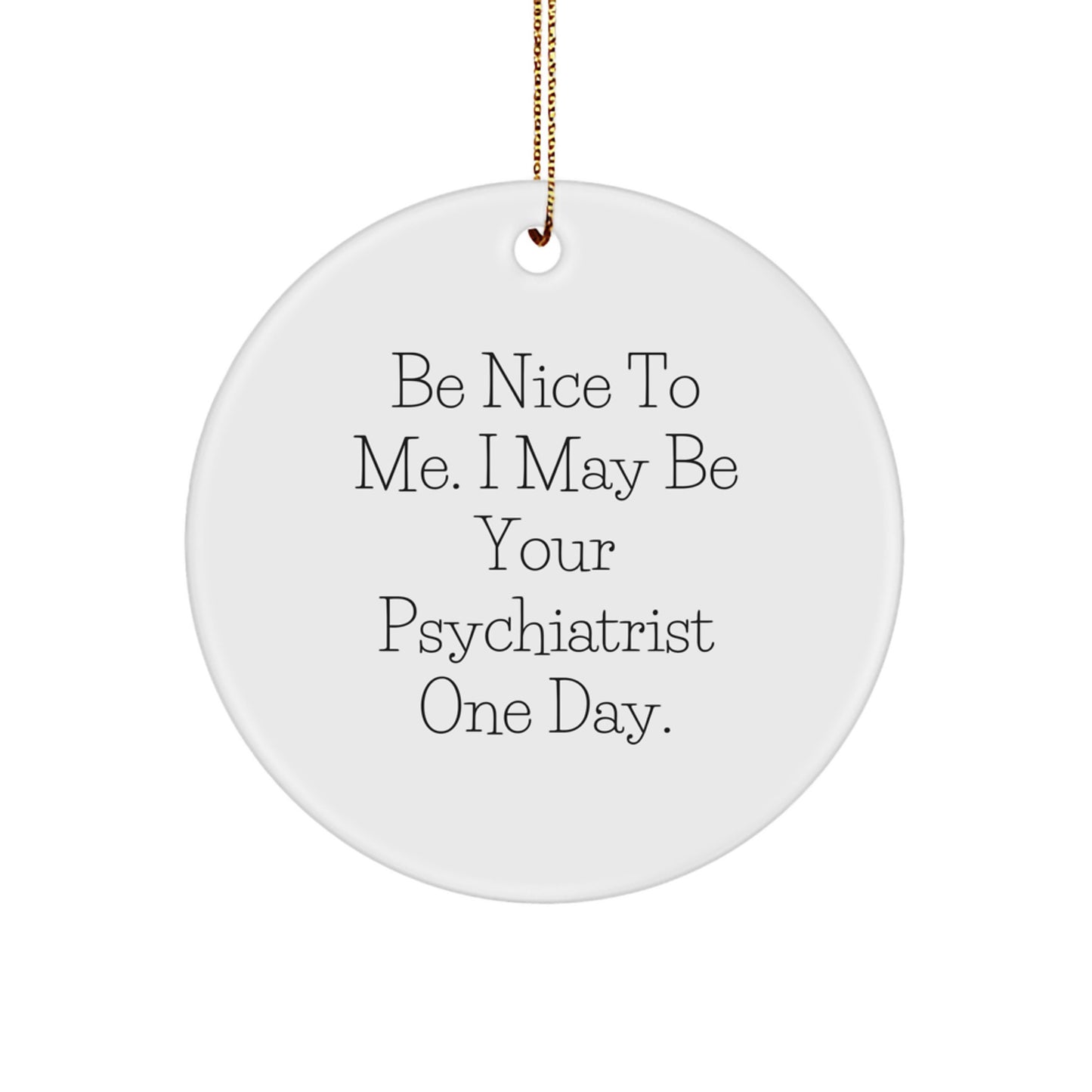 Psychiatrist Keepsake Christmas Ornament for Him Holiday Gift - Image 1