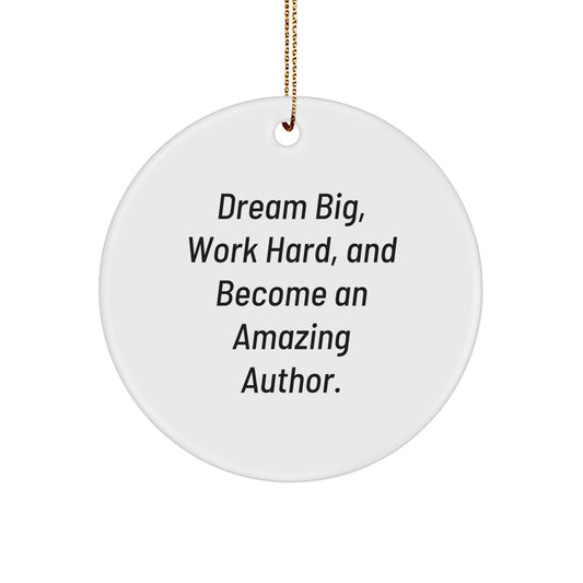 Funny Author Circle Ornament, Gifts from Family for Author Friends - Image 1