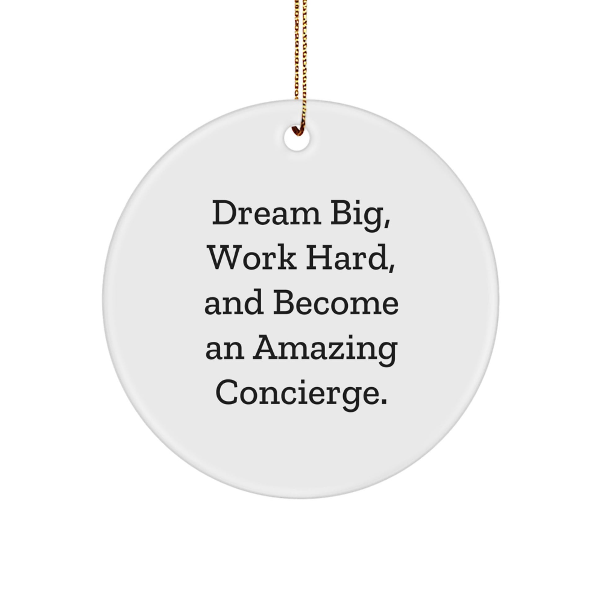 Gifts from Concierges for Amazing Friends and Family - Inspirational Quote Circle Ornament, White, Christmas Unique Gifts - Image 1