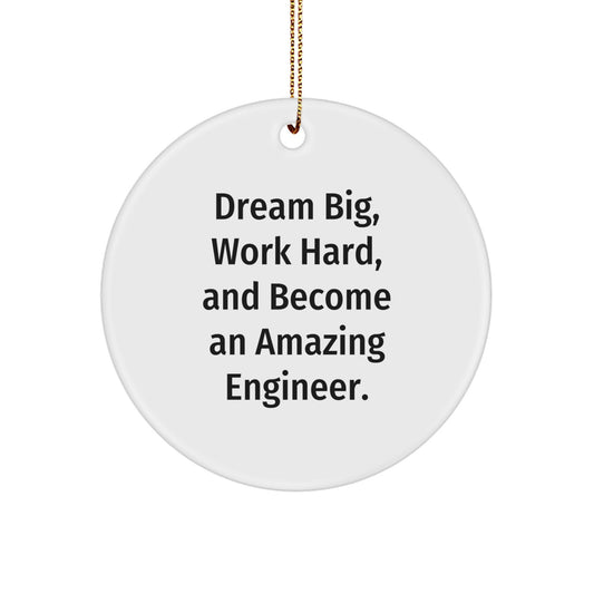 Funny Engineer Circle Ornament Gifts from Family for Engineer Friends at Christmas - Image 1