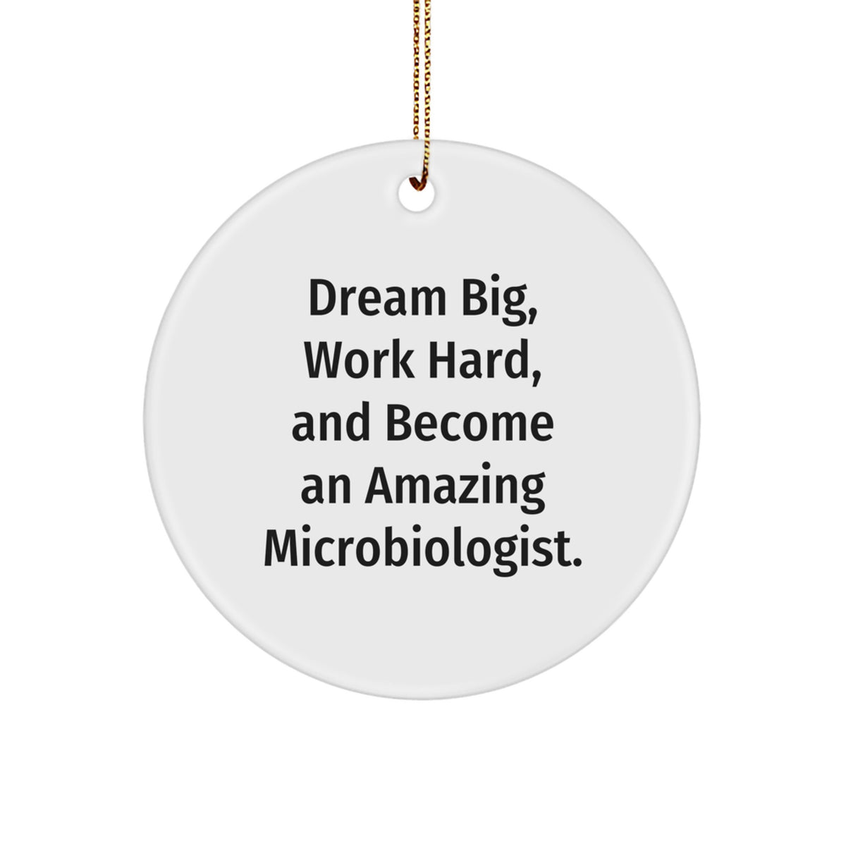 Funny Microbiologist Gifts from Men, Women, Friends, or Family to Microbiologists, Circle Ornaments for Christmas Unique Gifts - Image 1
