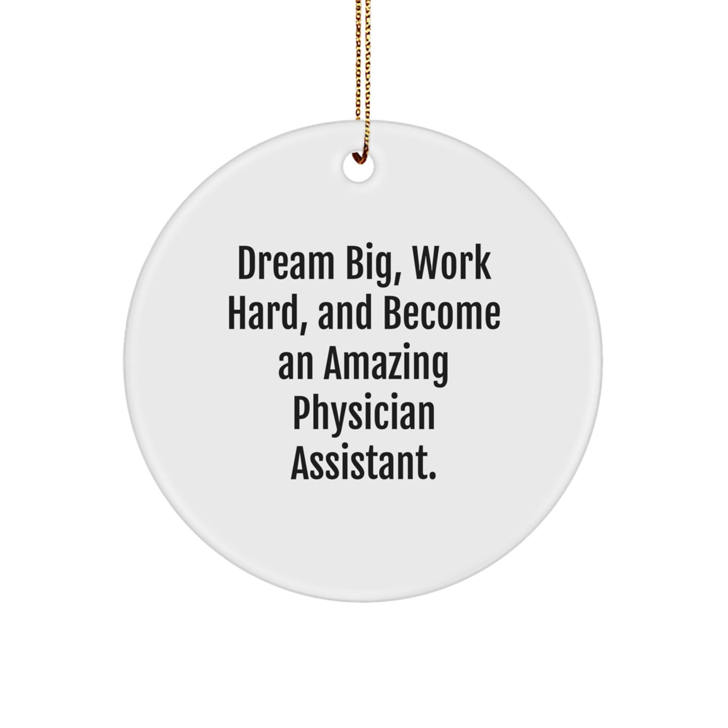 Inspiring Gifts for Physician Assistant Friends, Funny Quote, Christmas Circle Ornament for PA's, Gifts from Friends and Family, PA Gifts for Office Decoration - Image 1