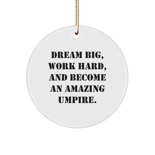 Umpire Inspired Circle Ornament, Funny Gifts for Umpire Friends and Family, Christmas Unique Gifts from Men to Men, Women to Women, or Co-workers. - Image 1