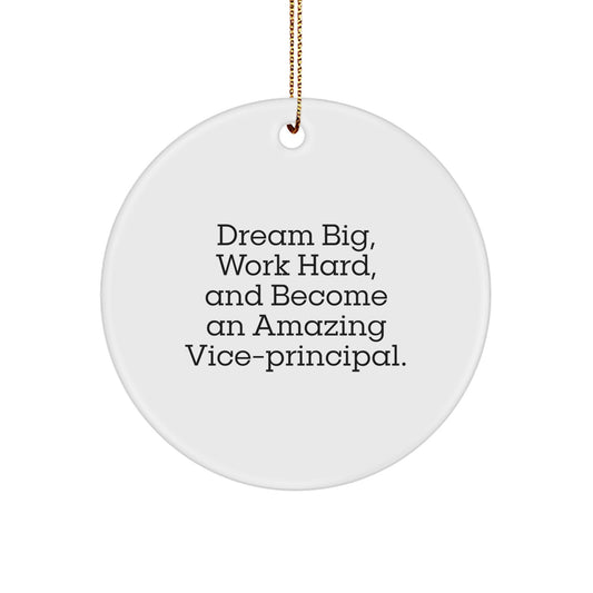 Funny Vice-principal Gifts from Friends for Vice-principal Office Decor, Inspirational Circle Ornament for Christmas Unique Gifts - Image 1