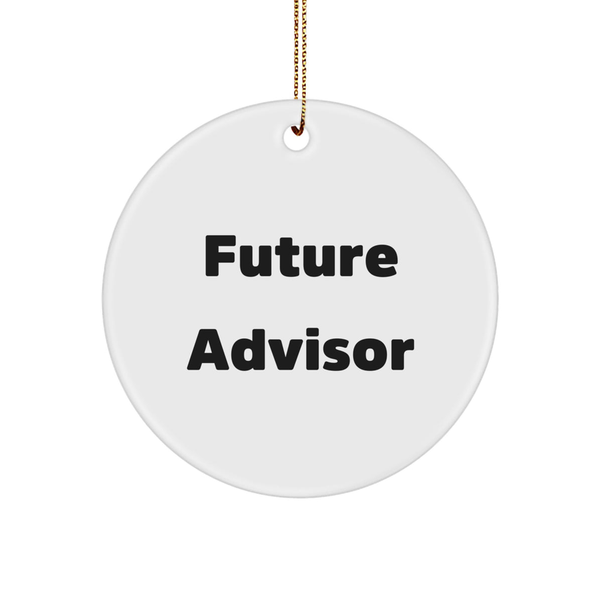 Funny Future Advisor Circle Ornament Gifts from Friends, Perfect Christmas Unique Gifts for Advisor Friends - Image 1